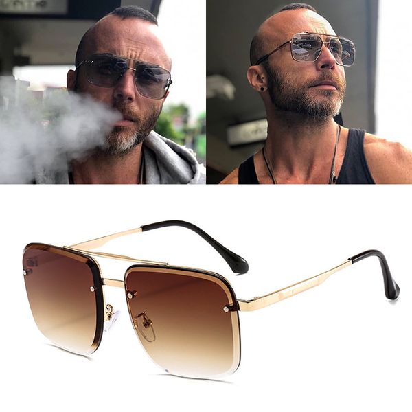 

jackjad 2020 fashion cool square pilot style rivets sunglasses women tint gradient brand design sun glasses 1862, White;black