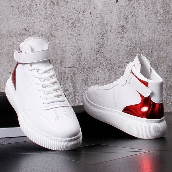 

new arrival british mens white casual shoes med fashion round toe lace up buckle man leisure chic party shoes 43, Black