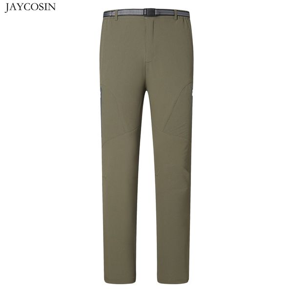 

jaycosin men's pants streetwear pants hip hop mountain-climbing adjustable belt thin quick drying long pant trousers slim, Black