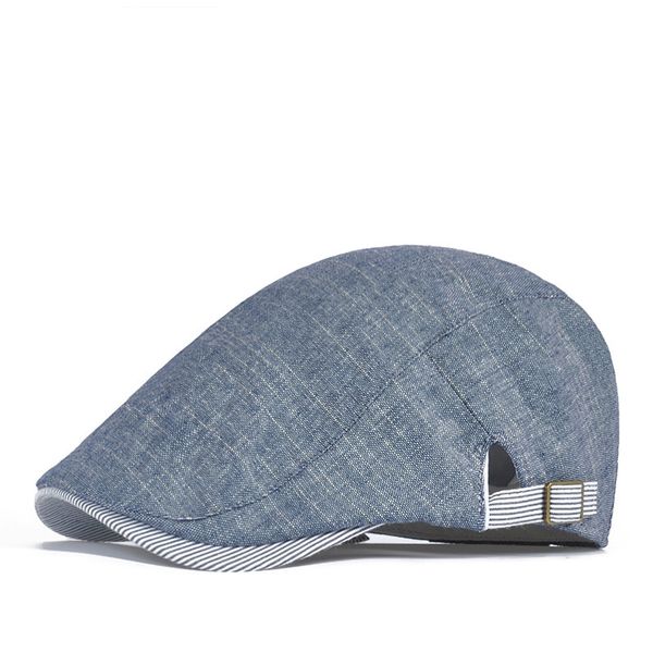 

adult summer thin ivy cap мужской casual cotton newsboy hat мужчина и женщина прохладный берет caps, Blue;gray