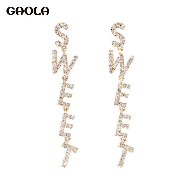 

gaola сладкий алфавит серьги длинные симметричный подвеска темперамент серьги нежные алфавит gle9559, Silver