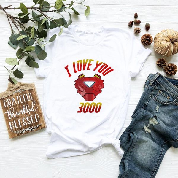 

tshirt designer vova summer donna tees fashion casual lady i love you 300 print woman, White