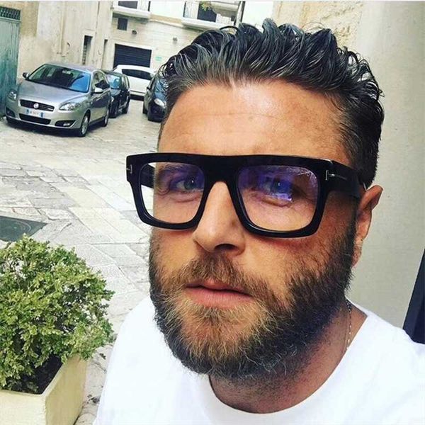 

luxury design retro square glasses frames men women trending styles optical fashion computer glasses, Black