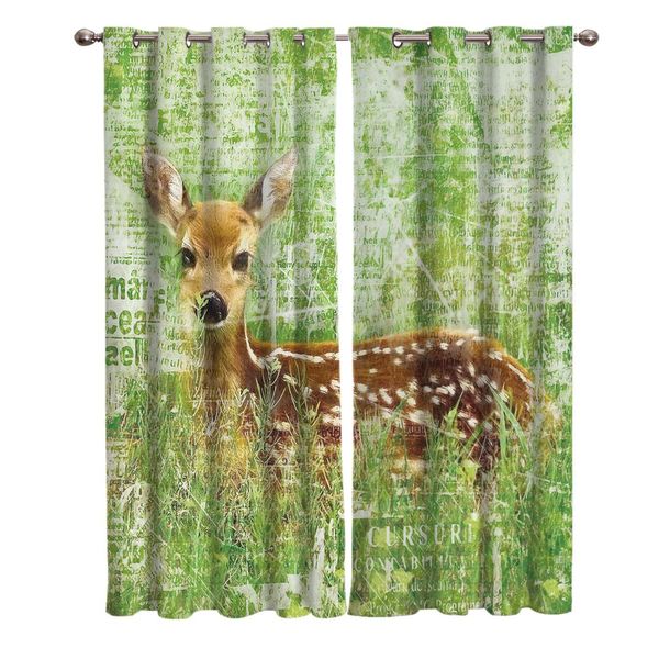 

a deer in the woods with a retro abstract background window living room kitchen outdoor indoor