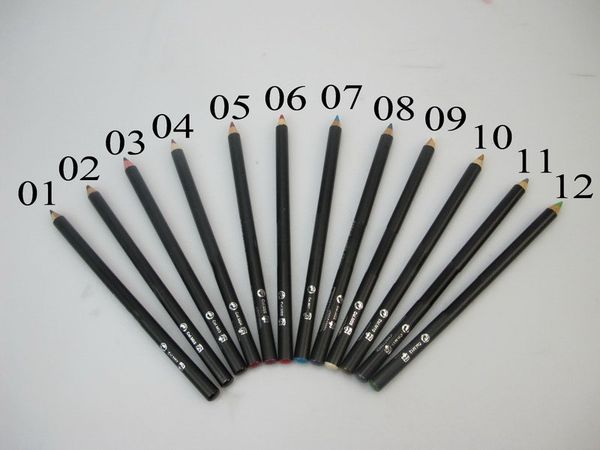 

makeup eyeliner pencil eye liner eyebrow pencil black brown and mixed color 12pcs/bga dhl shipping+gift