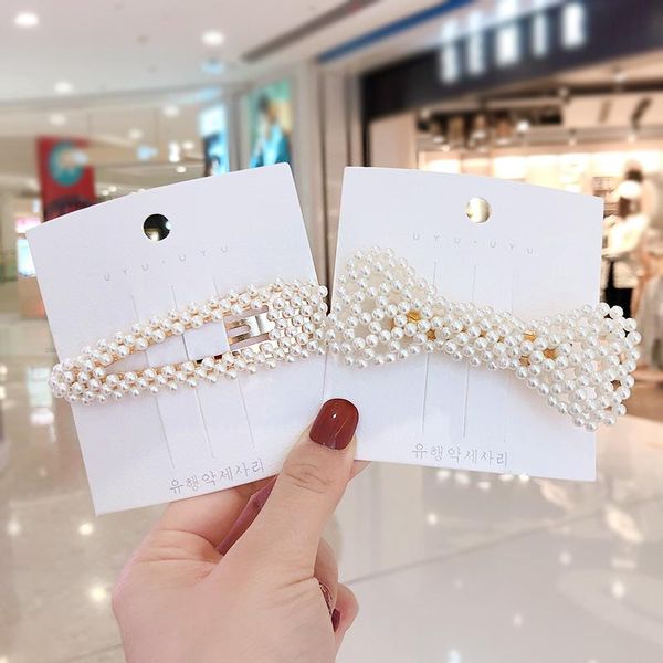 

3 pcs/set women girls elegant pearl love star flower ornament hair clips ladies lovely hairpins female fashion hair accessories aejch, Black