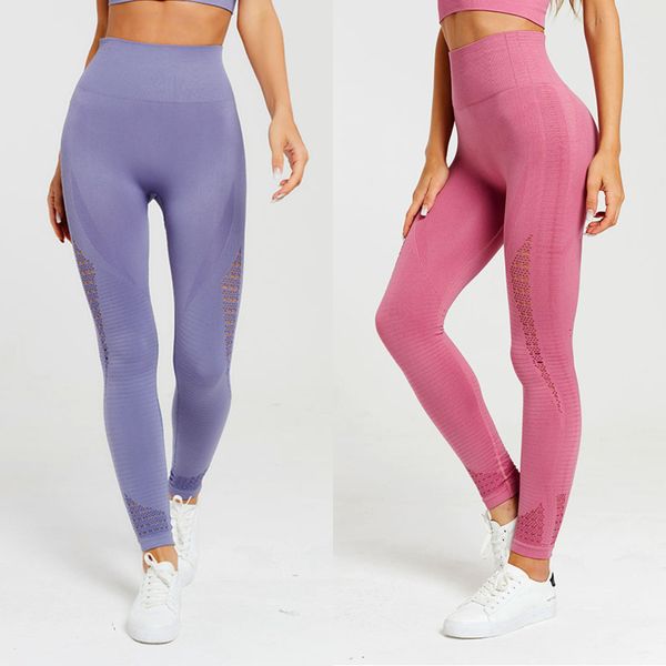 

sport leggings women 2020 high waist stretch leggins woman fitness clothes for gym seamless yoga pants female hollow out sexy, Black