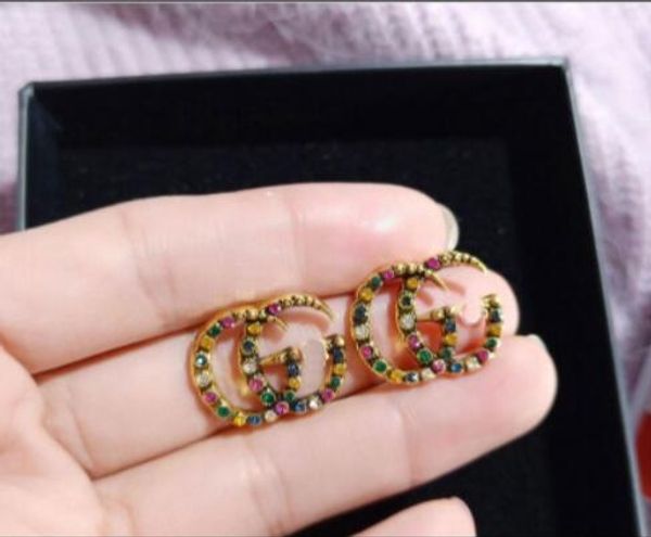 

Горячие Swarovski старинные серьги с бриллиантами и стразами популярные G буквы серьг