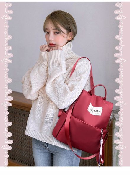 

2019 new backpack trend wild bag fashion letters oxford cloth ladies backpack wholesale
