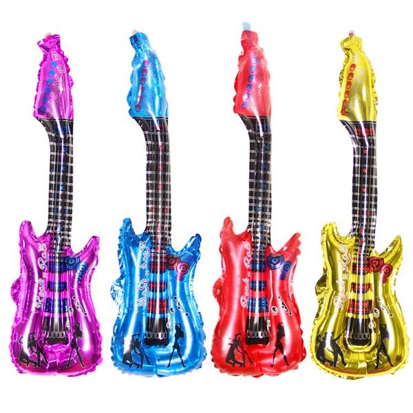Guitar Inflatable Balloons Party Mylar Balloon Aluminium Film