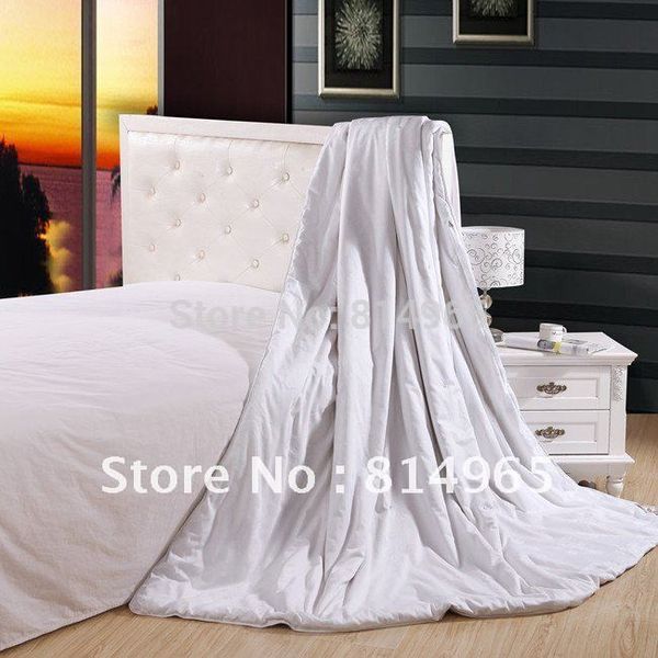 

quality luxurious white winter queen-210x210cm or make any size 100% mulberry silk filled duvet quilt comforter--500gsm