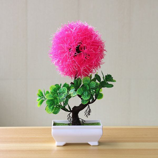 

1pc artificial plant bonsai fake potted garden ary ball home wedding decor