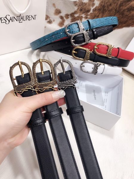 

2018 design business belt imported real leather fashionable big hoof-buckle leather belt for men with box, Black;brown