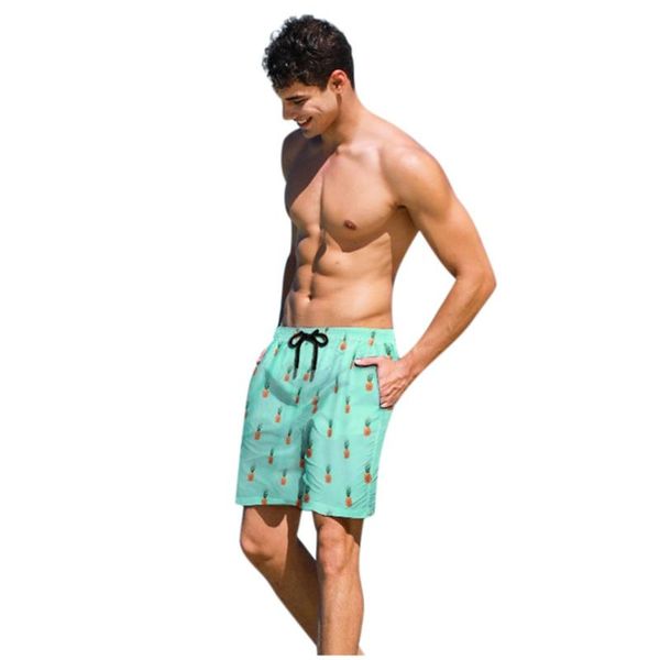 

красочные печатные шорты мужские гавайи стиль короткие брюки лето причинная ананас печати шорты большой размер сыпучие short ## 5, White;black