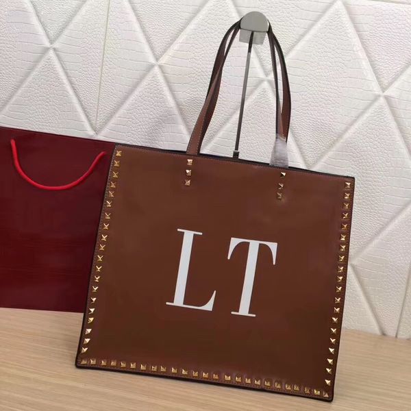 

handbags purses 2020 new letter big shopping bags genuine leather hand cosmetic bag casual totes ing