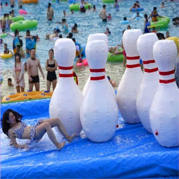 

pump 1.8m inflatable throwing bowling ball games inflatable bowling ball human body zorb blowing game