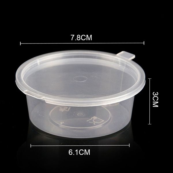 

50pc/100pcs disposable clear pp sauce chutney cups container storage boxed