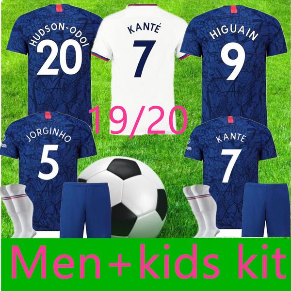 

19 20 men + kids kit soccer jersey LAMPARD PULISIC football shirt kits camiseta de fútbol WILLIAN futbol 2019 2020 KANTE maillot de foot