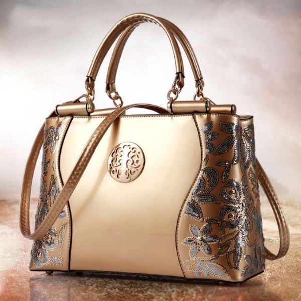 

урожай рельефный pu кожаный вскользь плеча tote элегантные сумки сумочка для женщин