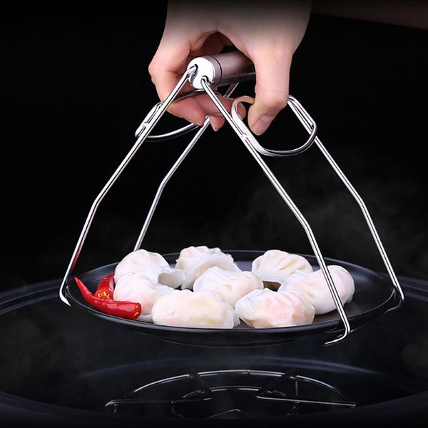 

stainless steel anti-scalding clip multifunction universal clip mentioning bowl device plate holder clip taken against plate