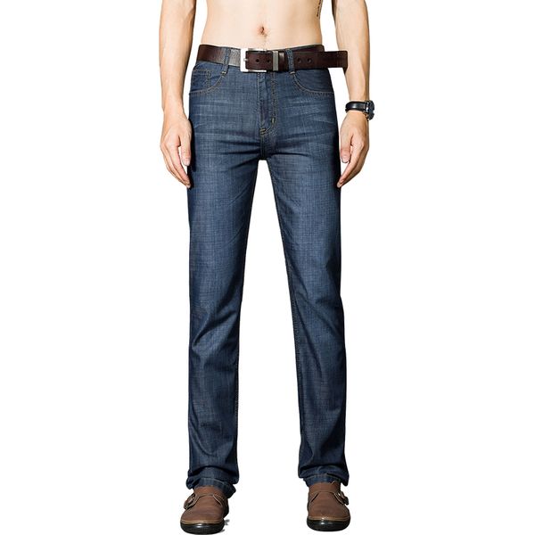 

daishu new cotton jeans men dark blue denim trousers soft mens pants summer jean fashion large big size 40 42 44