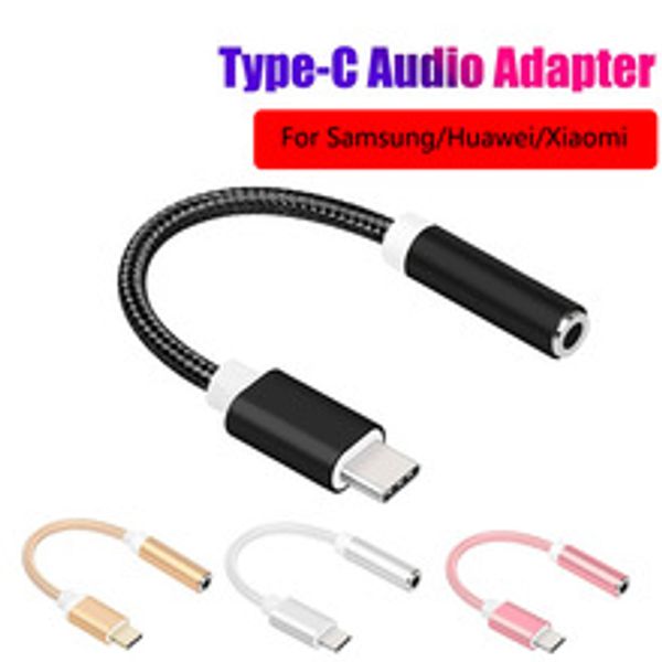 

usb 3.1 type c headphone jack adapter cable for huawei/samsung/xiaomi usb-c type-c to 3.5mm earphone audio converter adapters