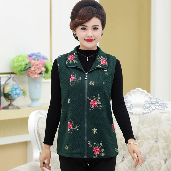 

new fashion women lapel sleeveless cardigan jacket coat floral pocket waistcoat vest spring autumn outwear casual cotton clothes, Black;white