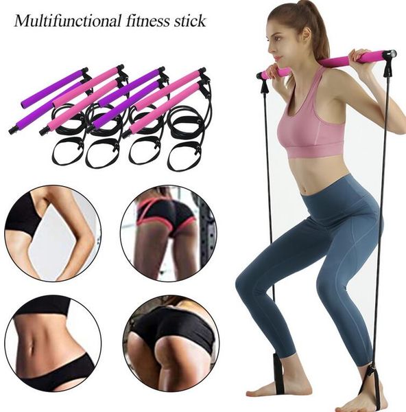 

dhl yoga resistance stick pilates stick bodybuilding gym tube elastic bands fitness tool training exercise tool indoor sports