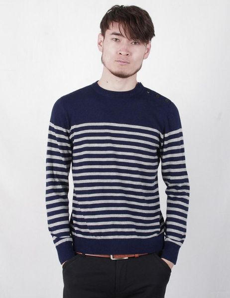 

2016 spring autumn men's clothing striped button design o-neck long sleeve knitted pullovers sweater coat male casual jersey, White;black