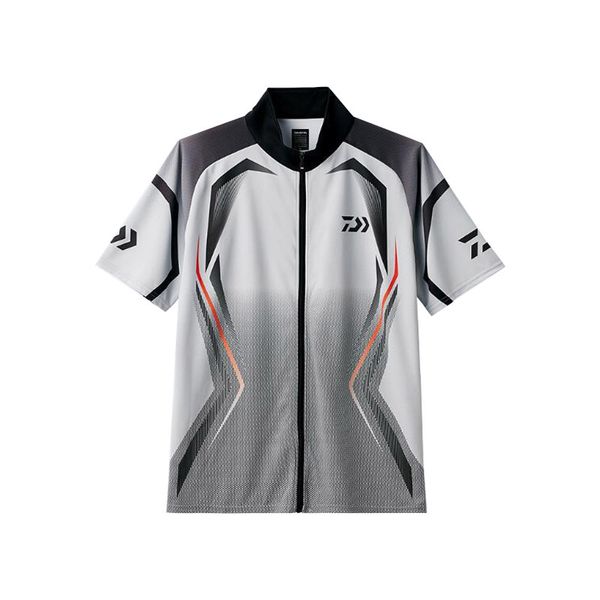 

2020 new summer man quick-drying rock sea fishing stand collar cardigan short-sleeved sunscreen clothing hiking shirt, Gray;blue