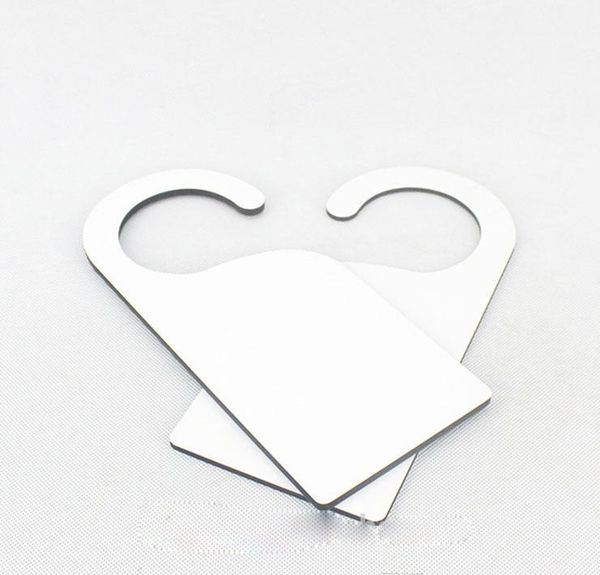 2019 mdf door hanger sign for dye sublimation blank door hanger for heat transfer printing diy custom gift wholesales thickness is 5mm from blank door hangers