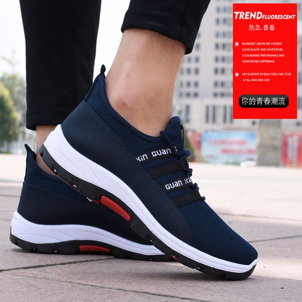 

2020 summer sneakers fashion casual shoes for men breathable mesh shoes summer male comfortable zapatillas, Black