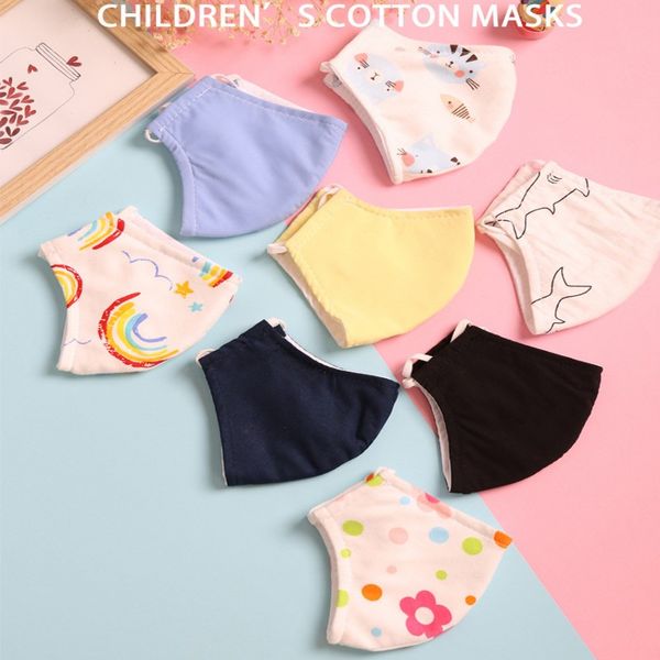 

kid cartoon mask pm2.5 anti-fog haze dust protection washable hanging ear type baby mask cat fish rainbow flower design face mask