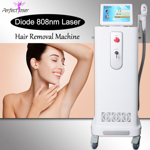 

big power diode laser beauty equipment 808nm laser hair removal machine permanent rapid hair reduction device, Black