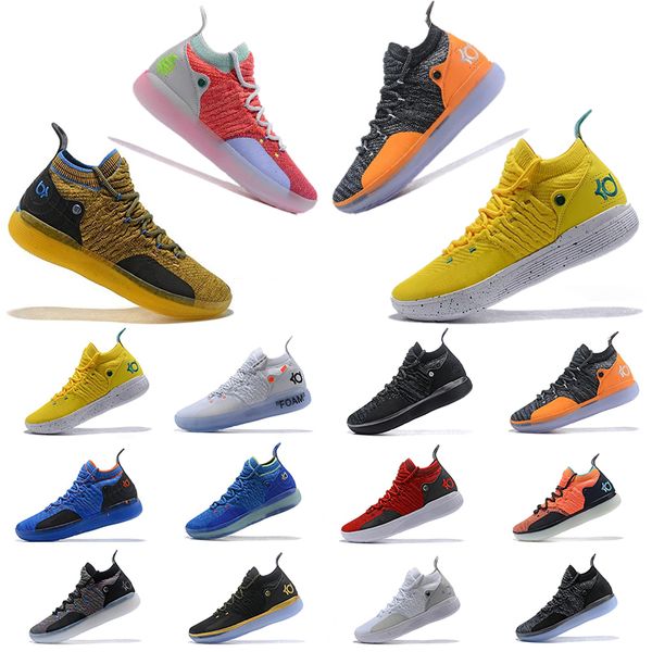 

2019 kd 11 mens basketball sneakers ep white orange foam pink paranoid oreo ice 11s sports shoe kevin xi kd11 sneakers size 7-12
