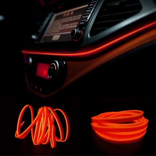 

jurus universal 5m 10 colors car interior lighting led light atmosphere lamp car led strip 12v inverter flexible neon wire rope
