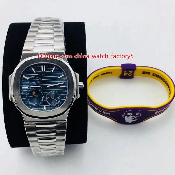 

8 style watch 40.5mm nautilus 5722g-001 power reserve cal.240 ps irm c l mechanical transparent automatic mens men's watches, Slivery;brown