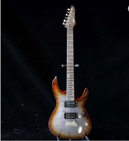 

aiersi brand deluxe figured maple skin slimline electric guitar model aps24