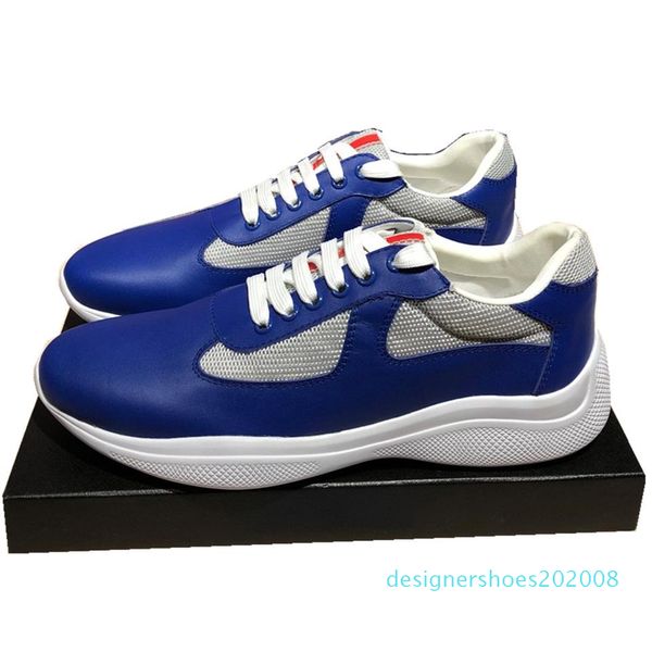 

2020 classic men'sfashion casual shoes america's cup designer sneakers patent leather and nylonsneakers mens shoe d08, Black