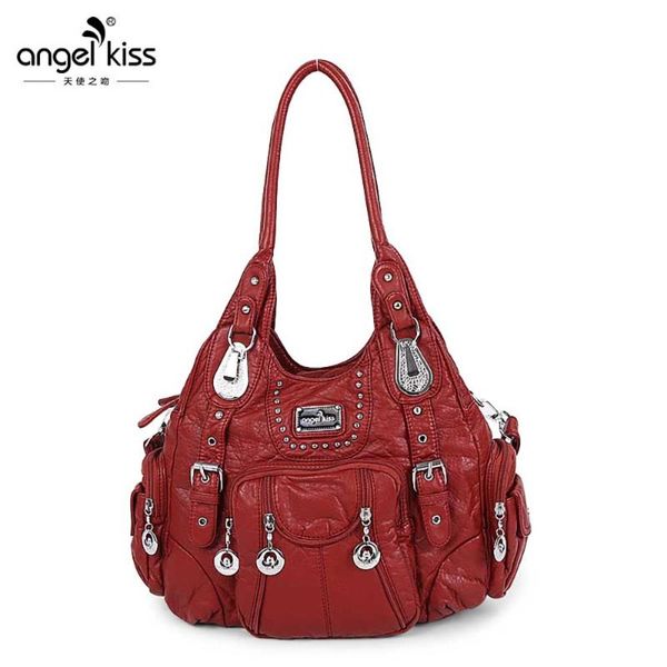 

shoulder bag women pu leather multi function large messenger crossbody bags casual shopping sling tote shoulder bags