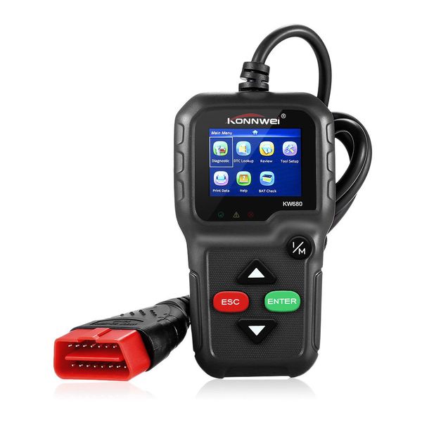 ODB2 KONNWEI KW680 Strumento diagnostico per auto OBD2 Scanner automobilistico Migliore AD410 Lettore di codice guasto motore Strumento di scansione obd 2 Autoscanner2845