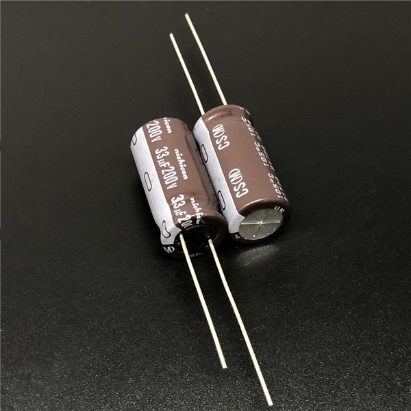 

5pcs/50pcs 33uf 200v nichicon cs series 10x20mm high ripple current high reliability 200v33uf aluminum electrolytic capacitor
