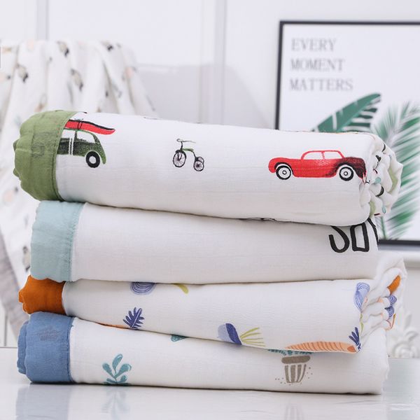 

baby blankets newborn bath towel swaddle blanket gauze square scarf toddler swaddling spring summer ymm007