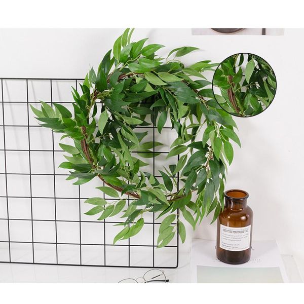 

new artificial willow vine faux plant for wedding decoration plantas artificiales fake leaves wreath rattan lierre artificial