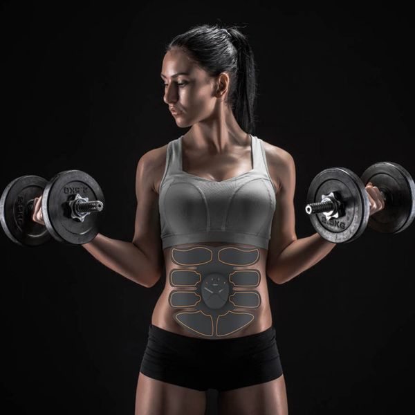 

electronic abdominal muscle trainer fitness stimulator body slimming exerciser machine digital massager home gym equipment