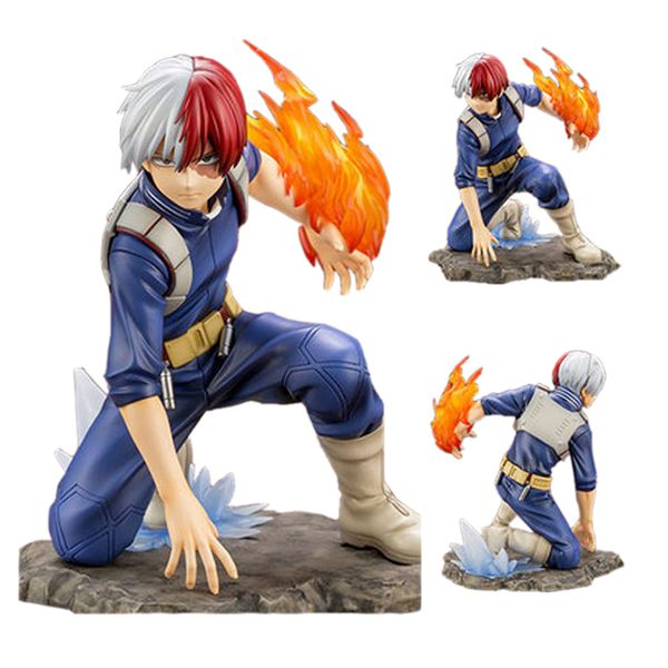 

anime figure toy my hero academia artfx j todoroki combat form s action figure toys birthday christmas gift doll 16.6cm