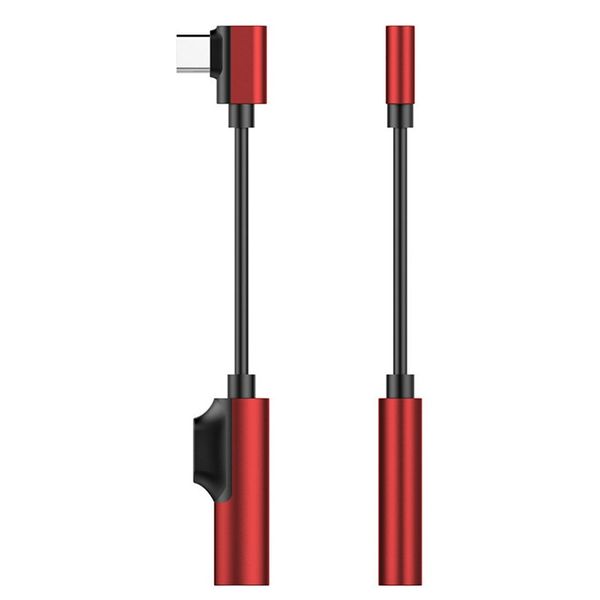 

3.5mm 2 in 1 Charger Cable Aux Cable Adapter Headphone Type-C Plug Jack Headphone Charging and Audio Headset Cable For Samsung Huawei