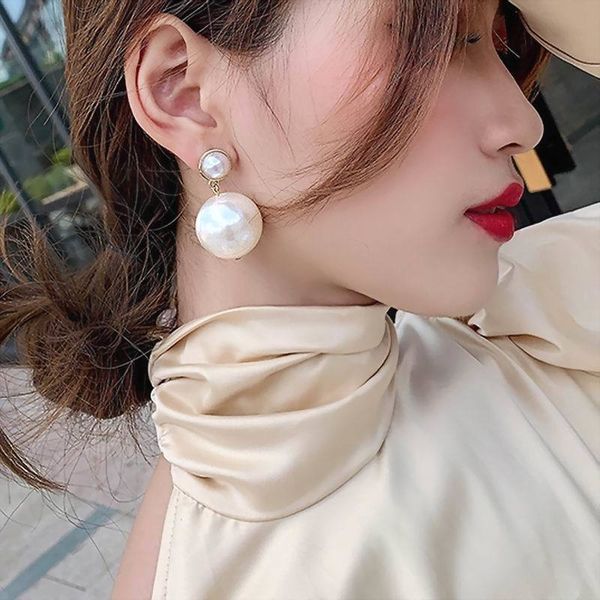 

pearl earrings 2019 new style female jewelry all match simple korean brincos wholesale birthday gifts for girlfriend, Silver