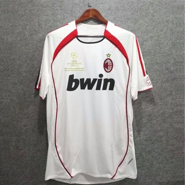 

Retro jer ey ac 06 07 milan kaka maldini inzaghi pirlo eedorf gattu o ne ta 2006 ac milan ronaldo final vintage football hirt, Black;yellow
