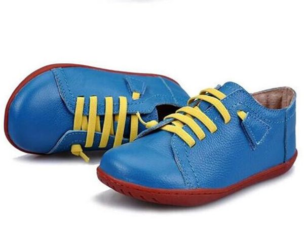 

genuine leather girls shoes comfortable kids shoes boys for girls, Black;grey